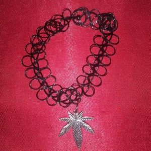 Marijuana leaf charm bracelet, charm bracelet